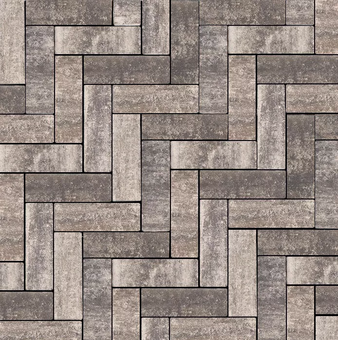 Тротуарная плитка 342 механический завод Паркет 240x80x60мм ColorMix Арктика фото 1