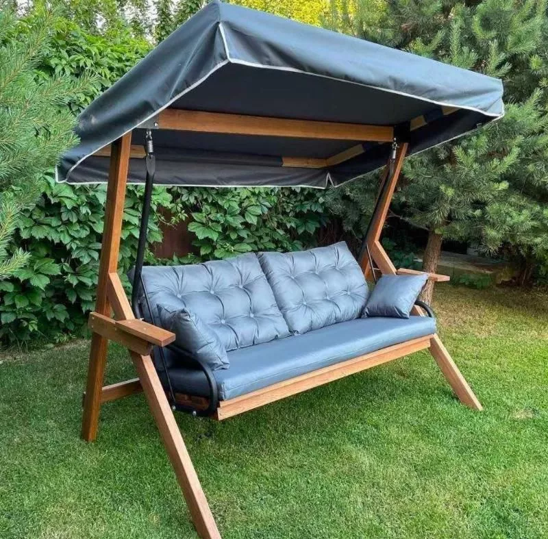 Качели Lyon Royal Family трехместные из лиственницы фото 1