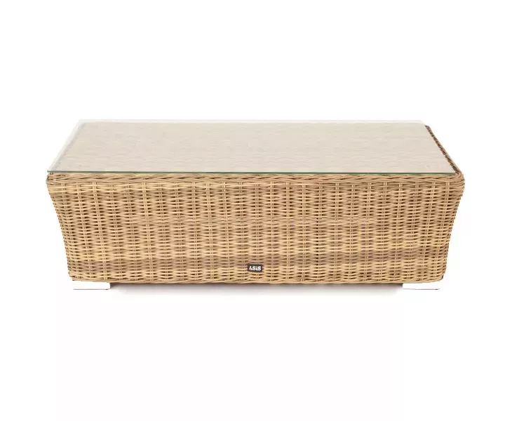 Журнальный столик Капучино 4SIS из искусственного ротанга, цвет соломенный фото 2