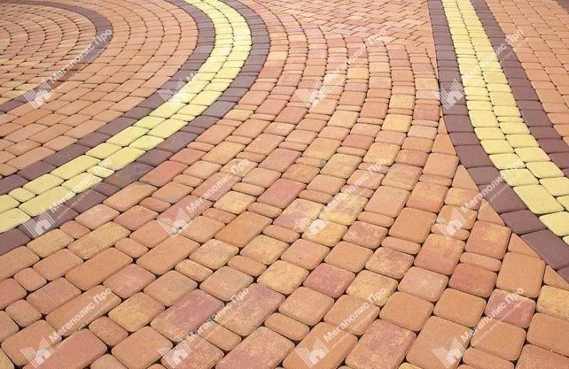 Тротуарная плитка Braer Классико ColorMix 60 мм Рассвет фото 2