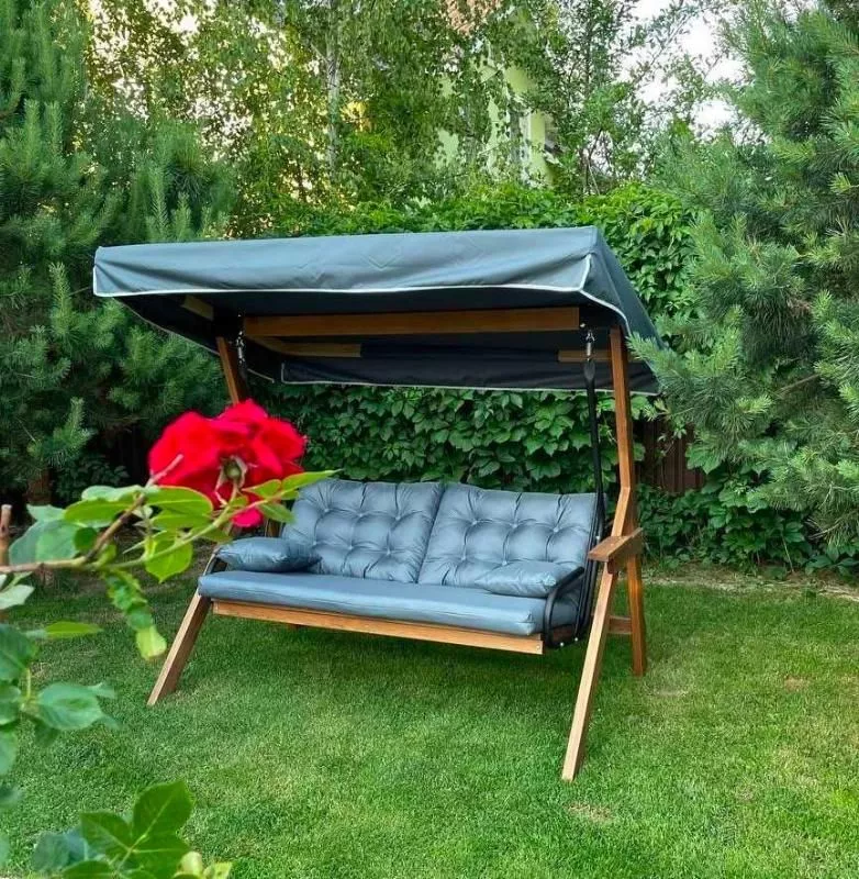 Качели Lyon Royal Family трехместные из лиственницы фото 2