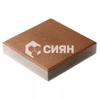 Тротуарная плитка Сиян Квадрат 300x300 П15-6 60 мм Персик фото 1