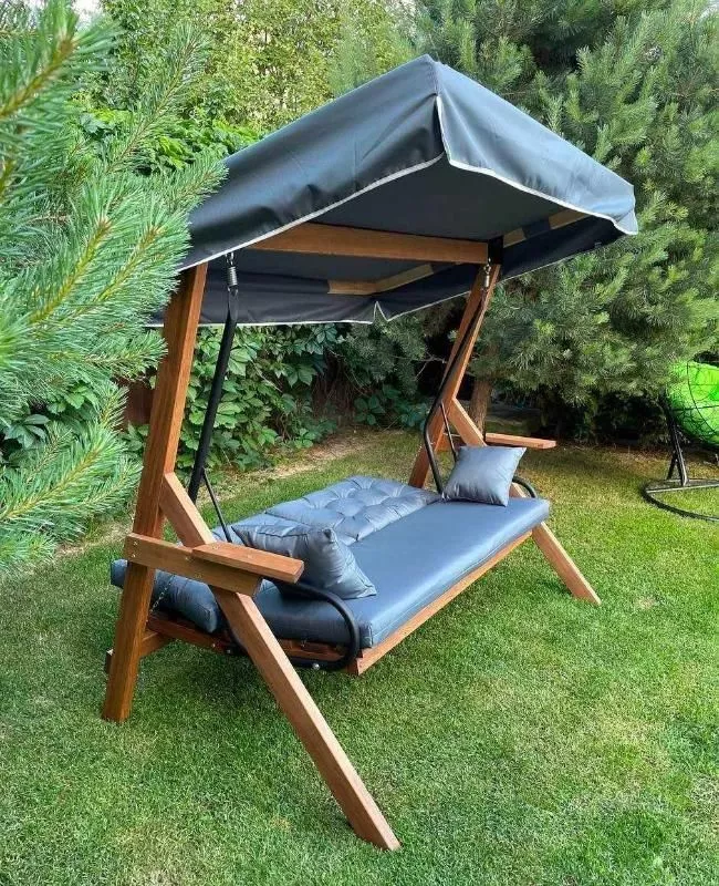 Качели Lyon Royal Family трехместные из лиственницы фото 4