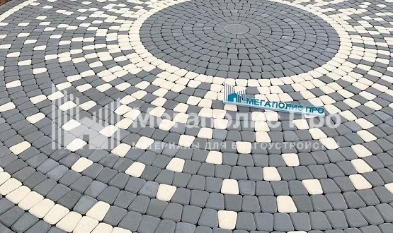 Проект "Патио" для Анастасии Тарасовой. Тротуарная плитка Старый город Ландхаус Туман