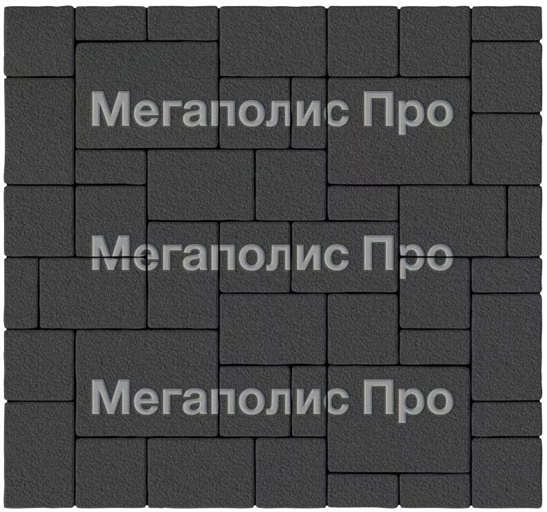 Тротуарная плитка Выбор Мюнхен Б.2. Фсм.6 60 мм гранит Черный фото 3