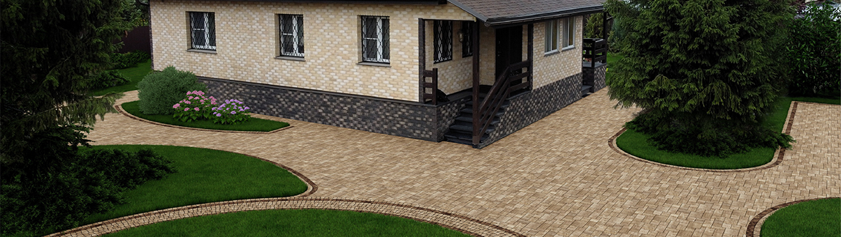 Фото-эскиз мощения с 3D примеркой тротуарной плитки